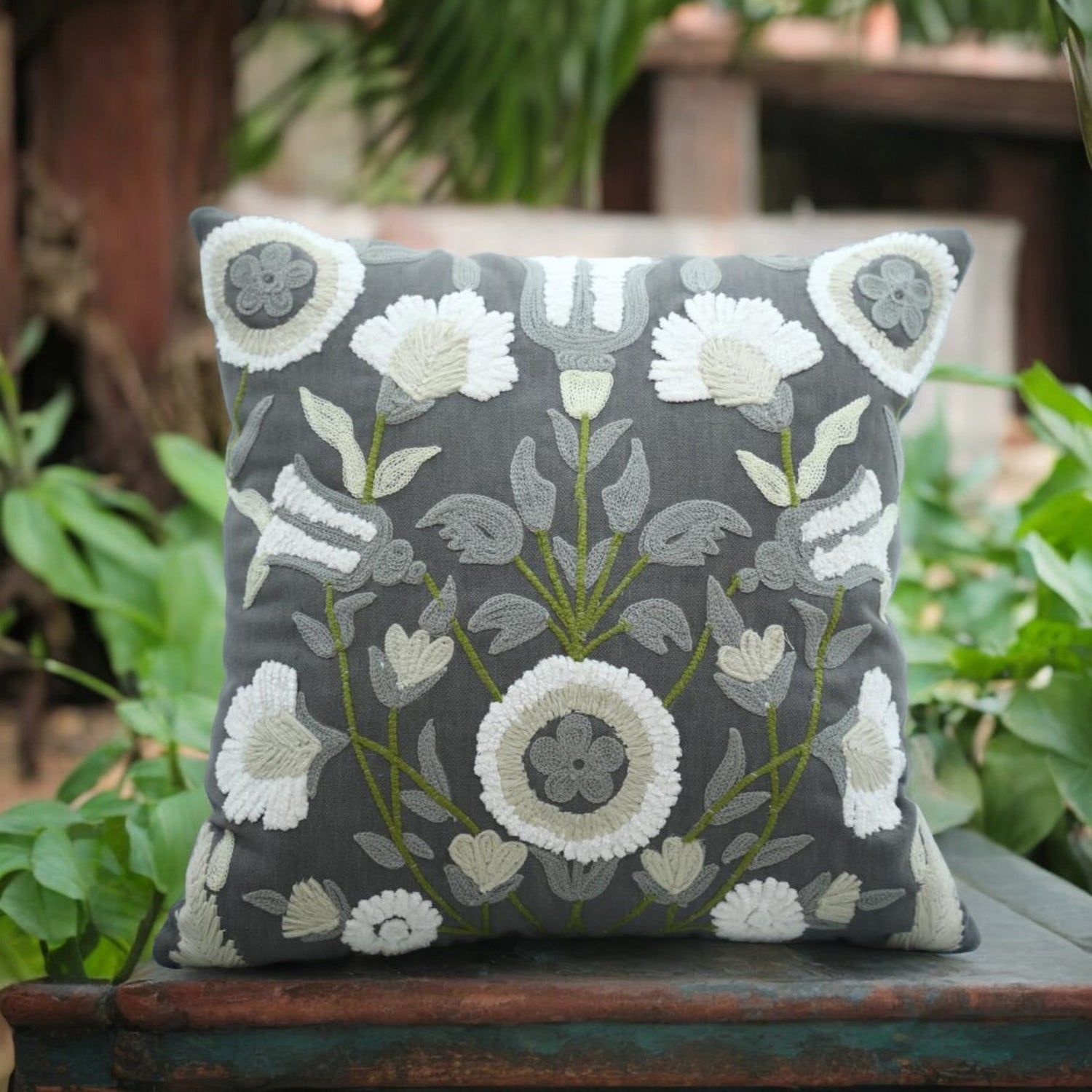 Thread Embroidered Cushion Covers