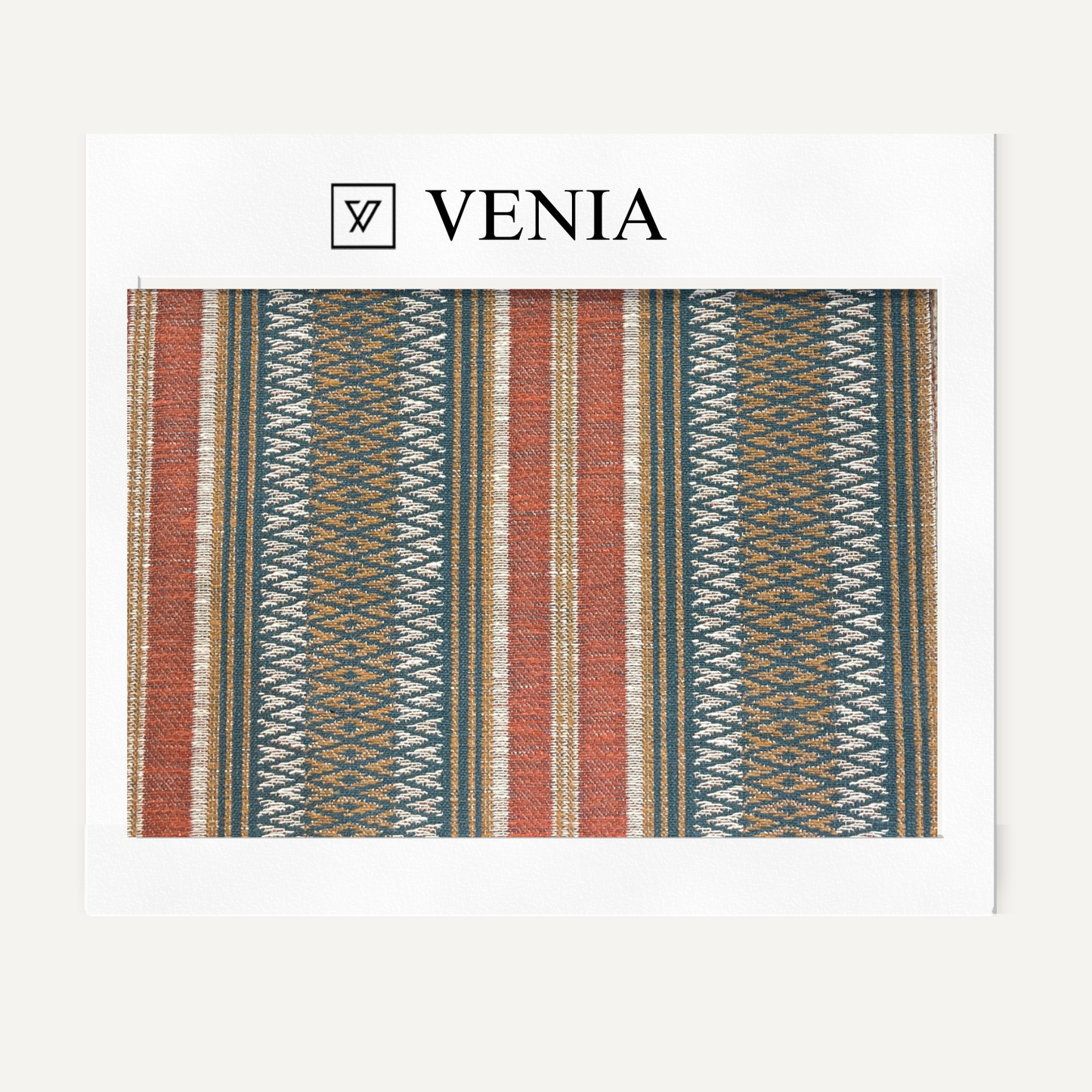 Passage Fabric - Rust & Teal