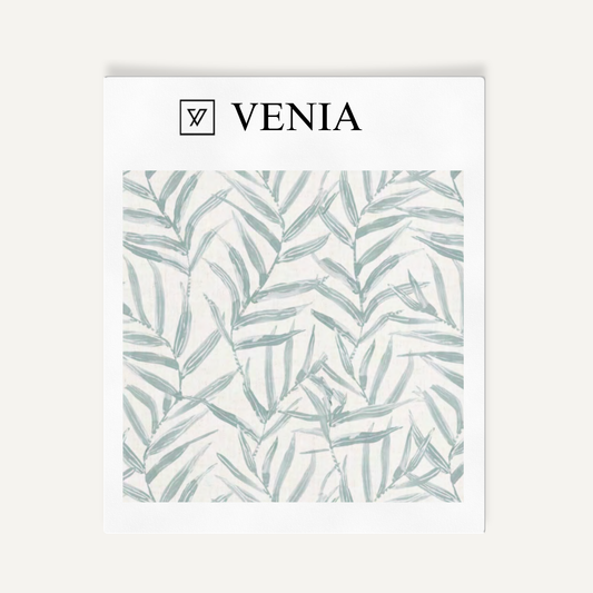 Palm Sketch Fabric – Aqua