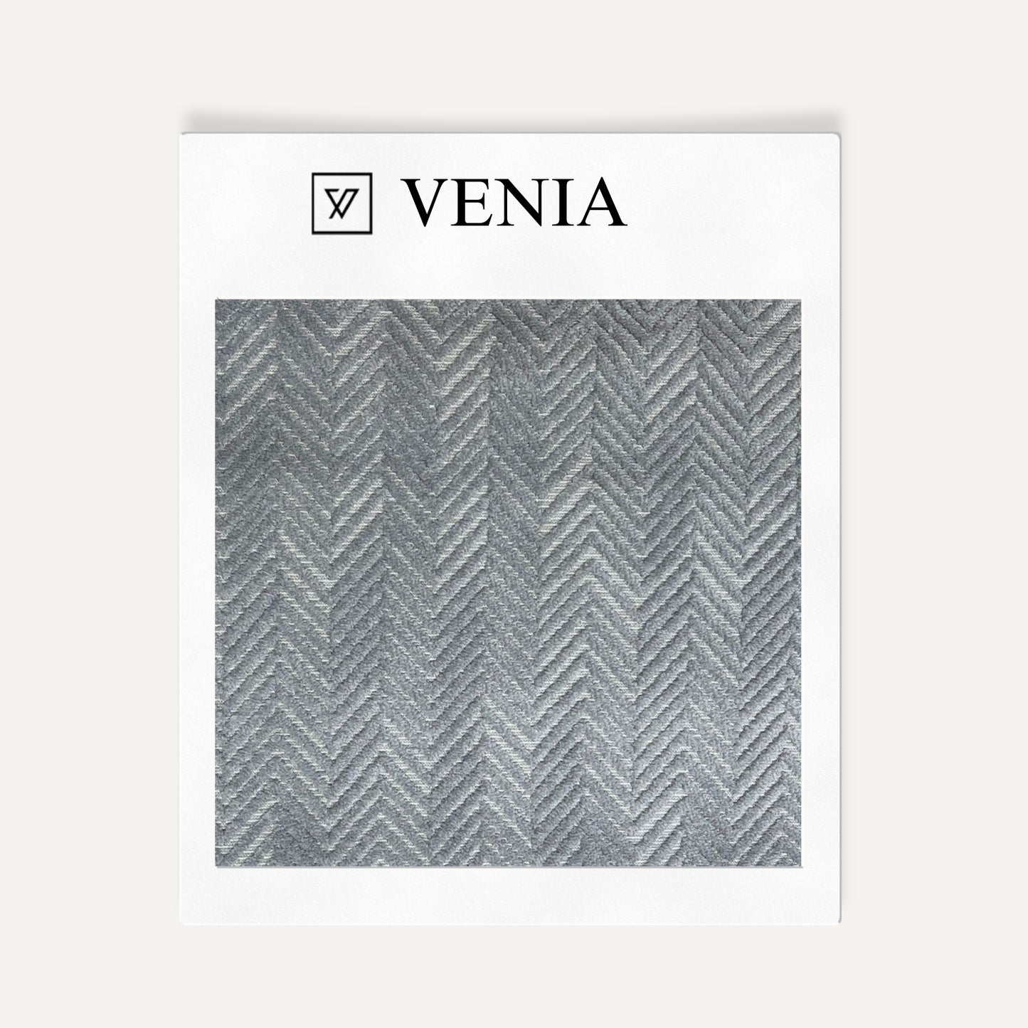 Textured Chevron Fabric – Grey