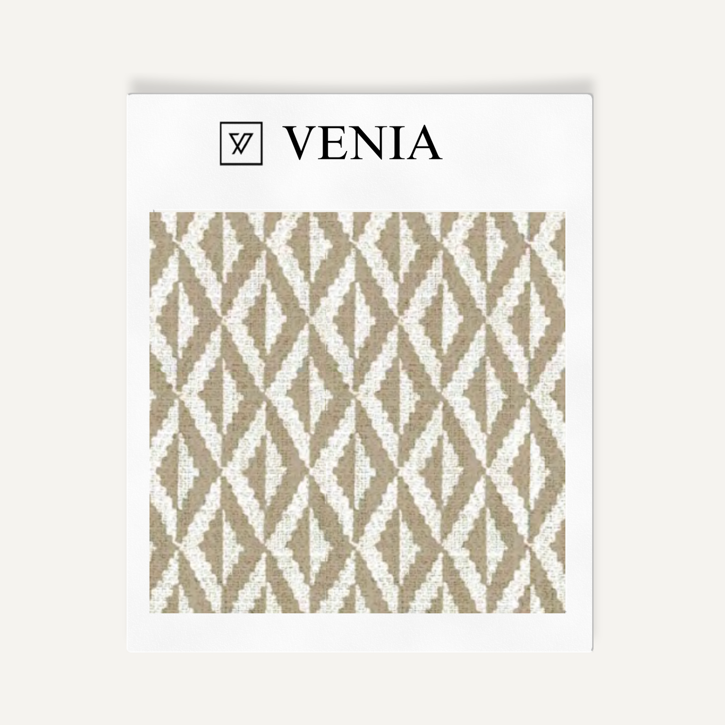 Facet Diamond Fabric - Beige