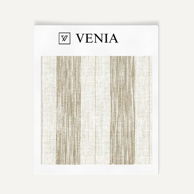 Artisan Stripes Fabric - Ivory with Sand detail