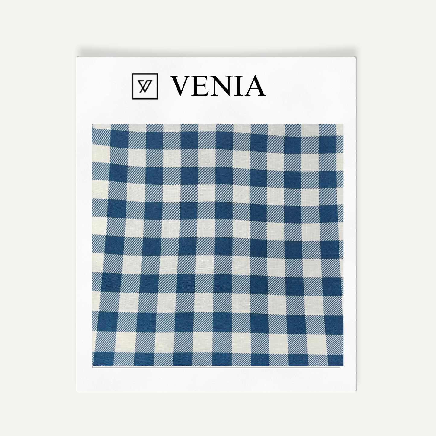 Picnic Check Fabric - Navy Blue
