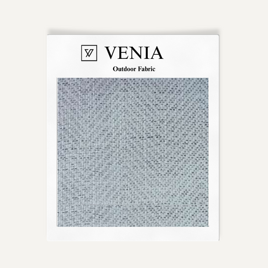 Chevron Weave Outdoor Fabric - Grey