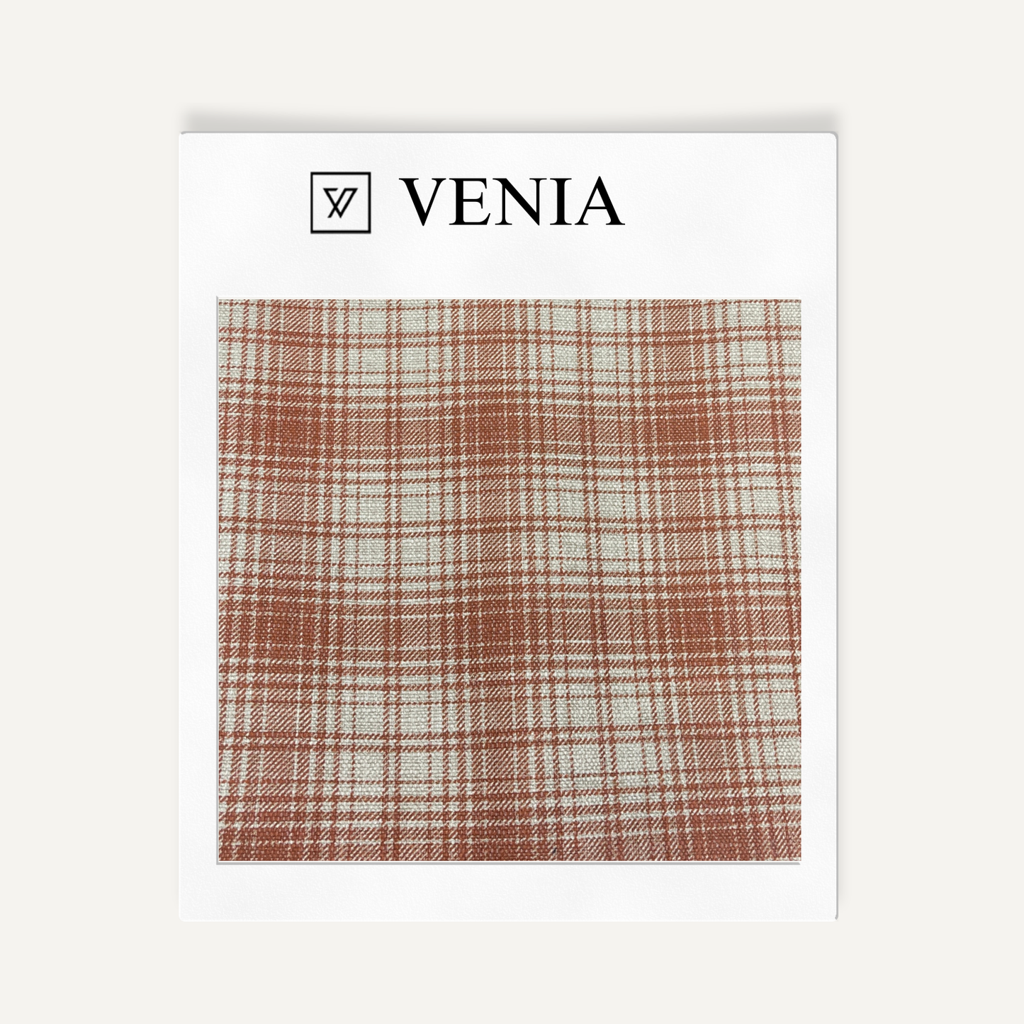 Tartan Check Fabric - Terracotta