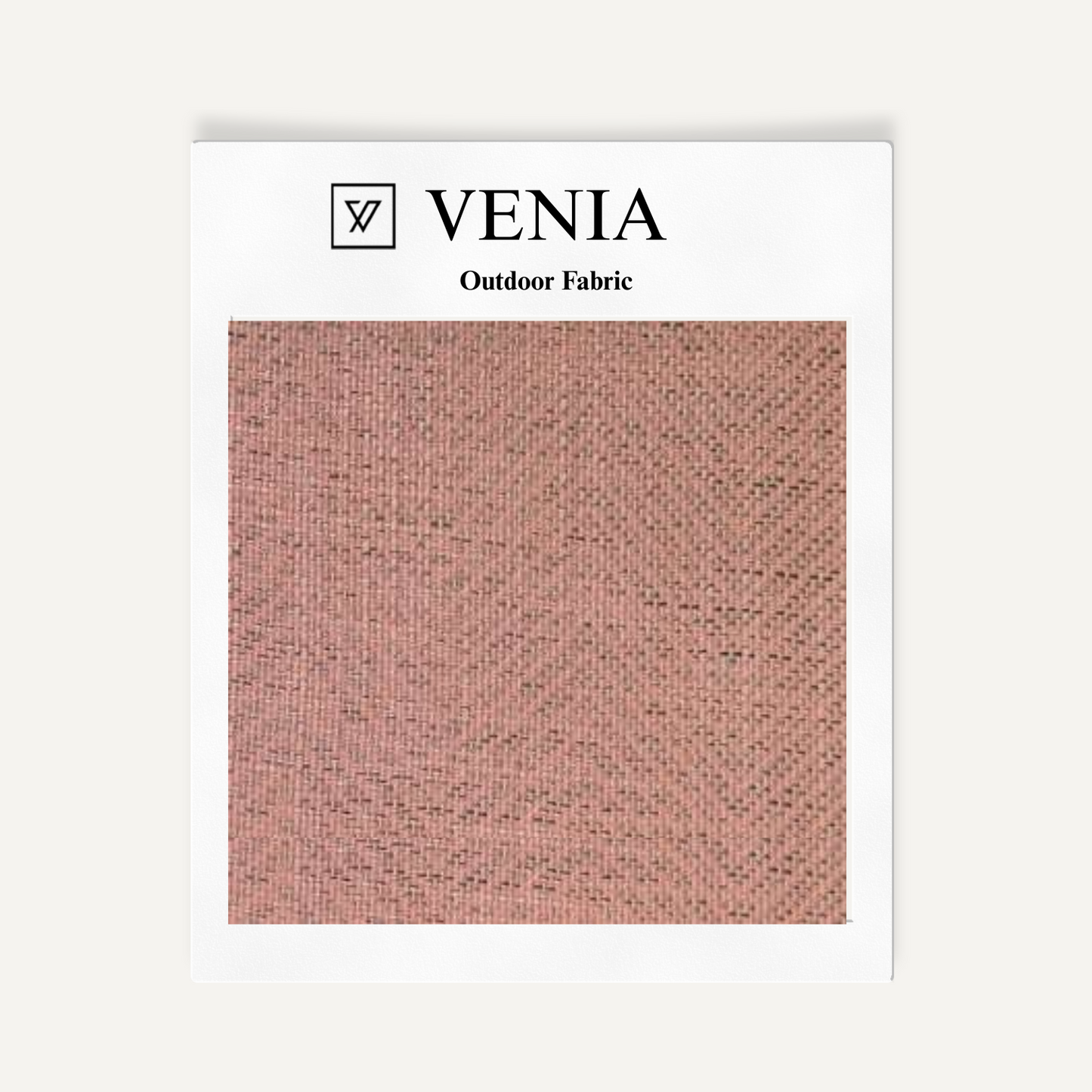 Chevron Weave Outdoor Fabric - Blush Pink