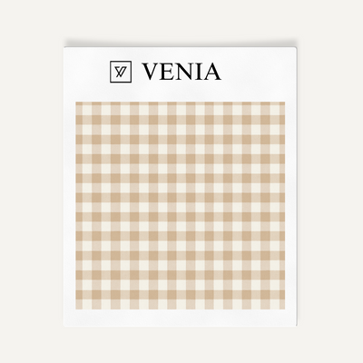 Small Check Gingham Fabric - Muted Pink