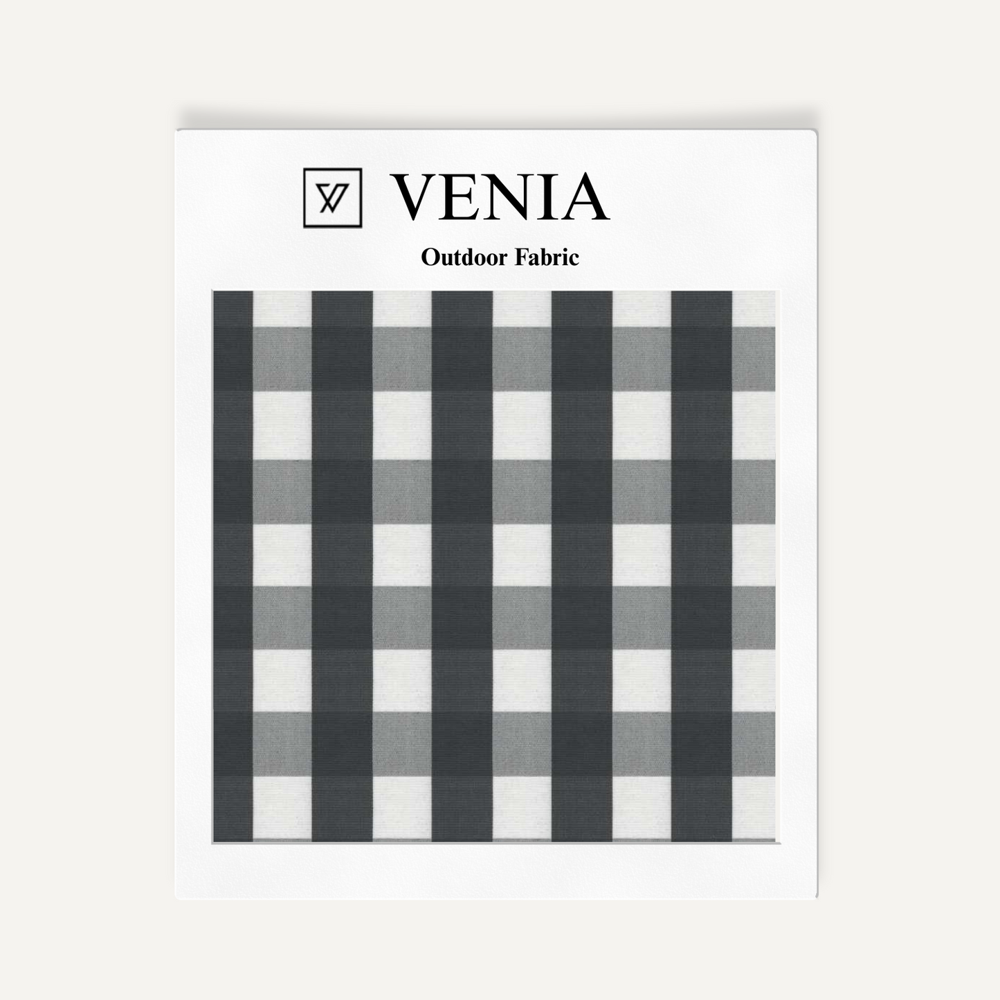 Garden Gingham Fabric - Charcoal
