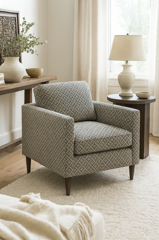 Noir Weave Black & White Fabric