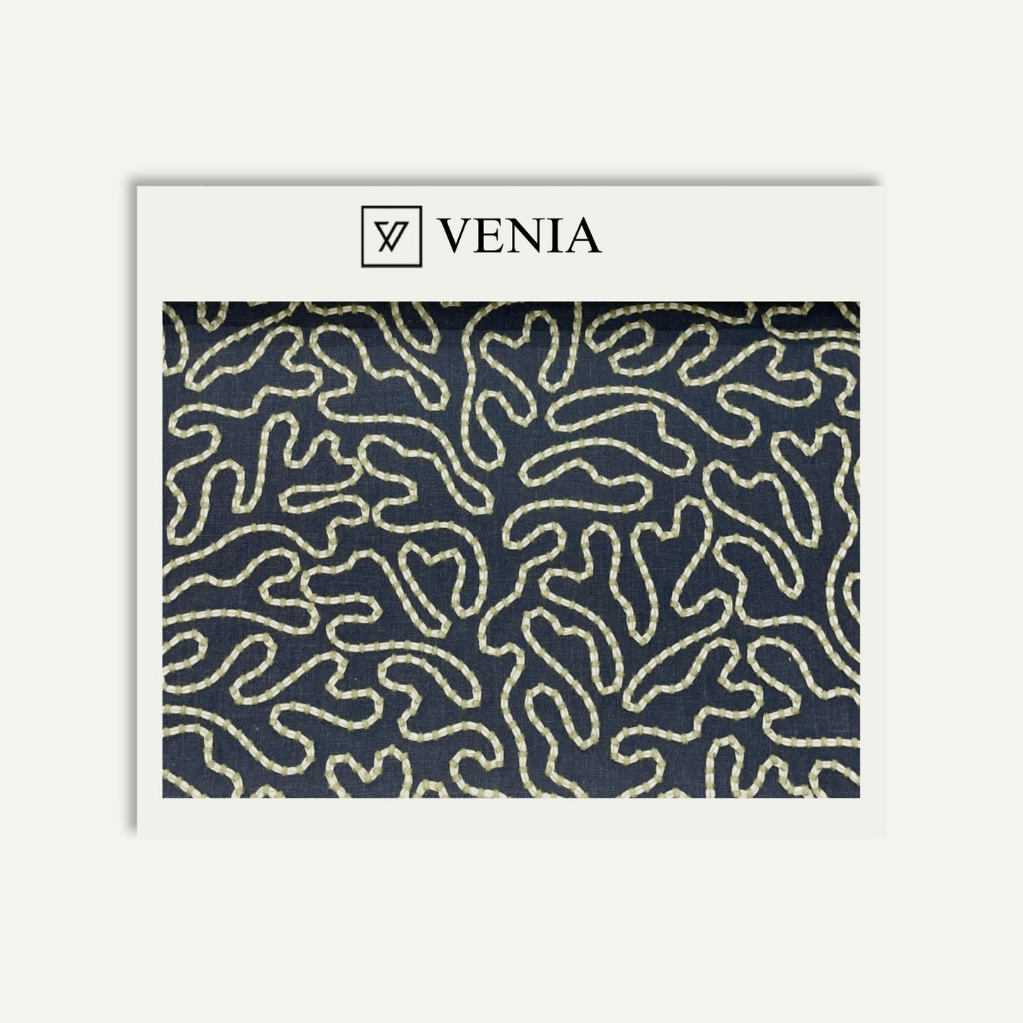 Beaded Loop Fabric - Indigo