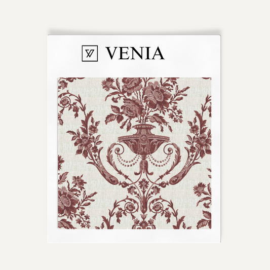 Florentine Urn Fabric - Redwood