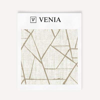 Modern Shard Fabric - Ivory with Sand detail