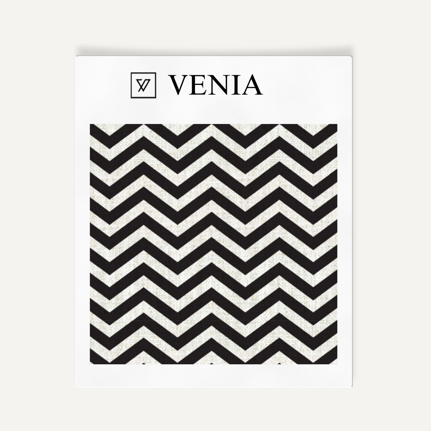Bold Chevron Fabric - Ivory with Black detail