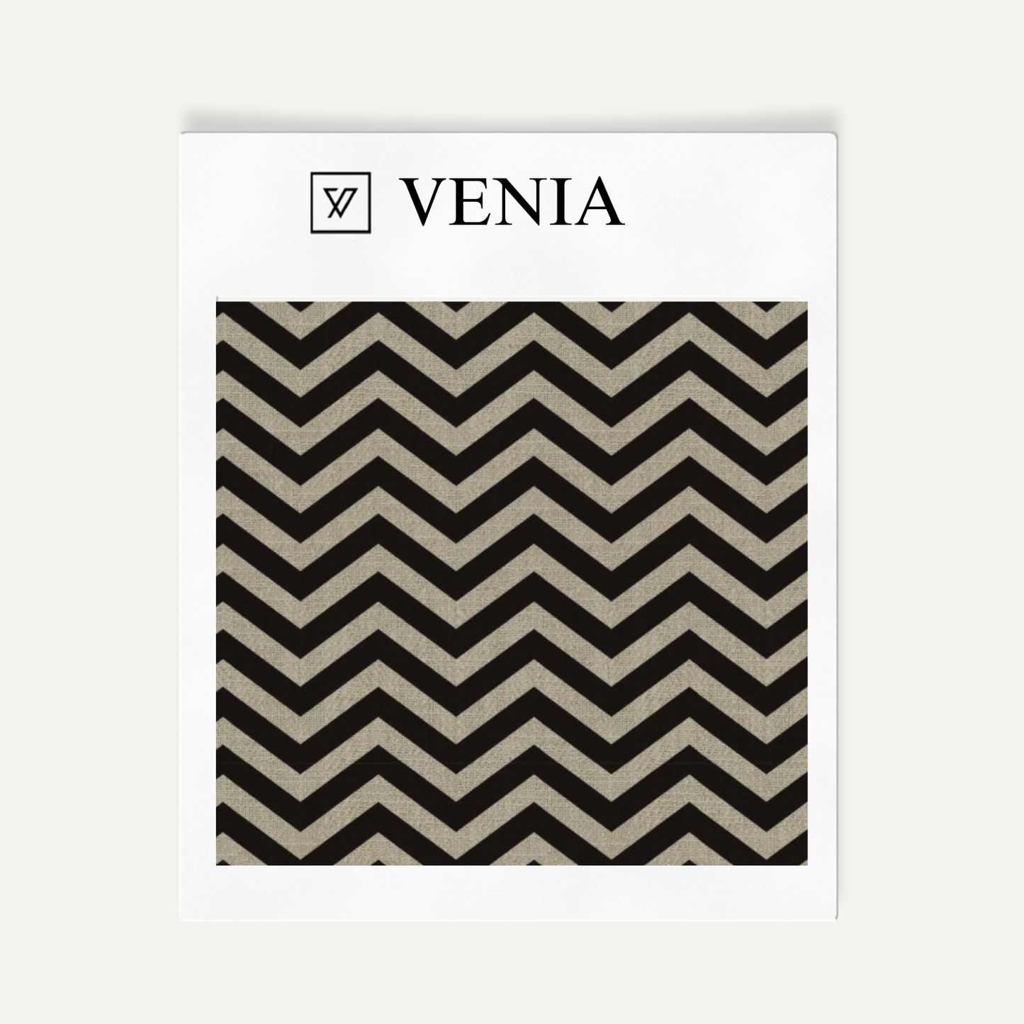 Bold Chevron Fabric - Taupe with Black detail