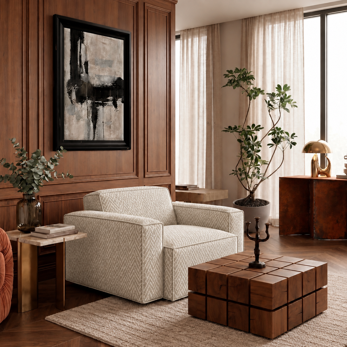 Grain Performance Fabric - Ivory