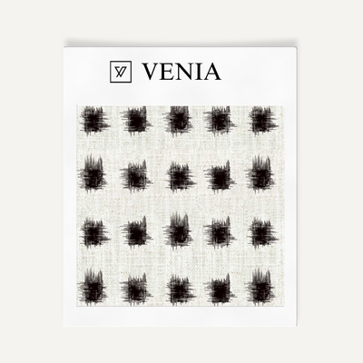 Atelier Dot Fabric - Ivory with Black detail