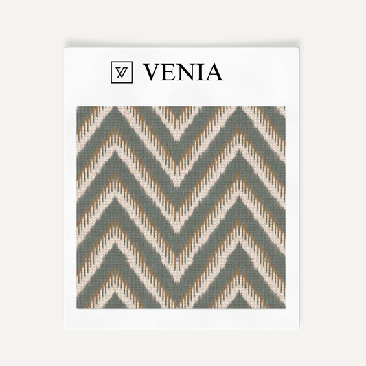 Heritage Chevron Fabric – Sage Green