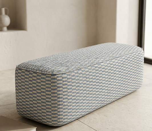 Basketweave Fabric - Ice Blue