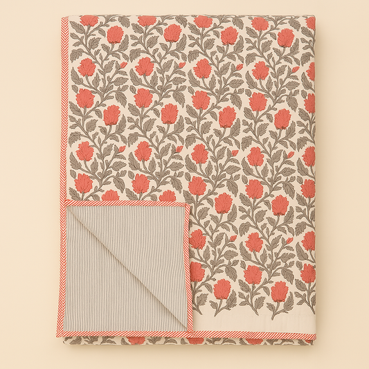 Aranya Hand Block Summer Quilt