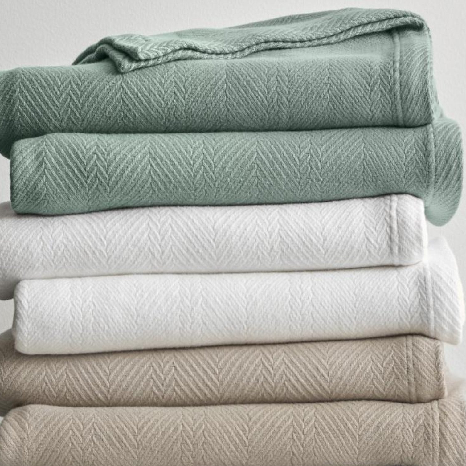 Egyptian cotton blanket stacked