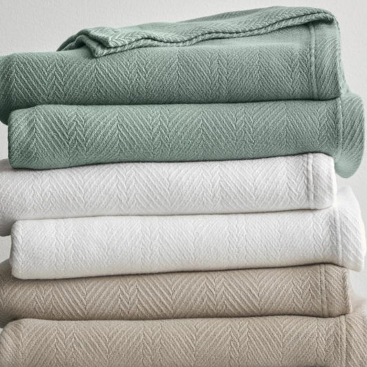 Egyptian cotton blanket stacked