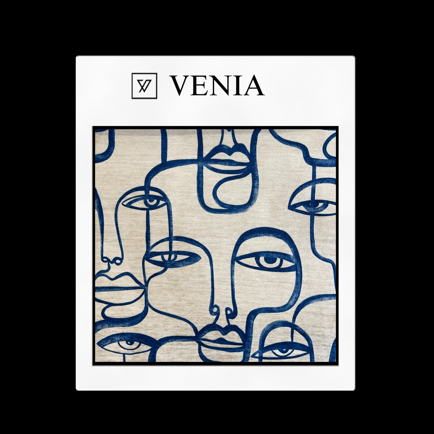 Modern artistic faces fabric