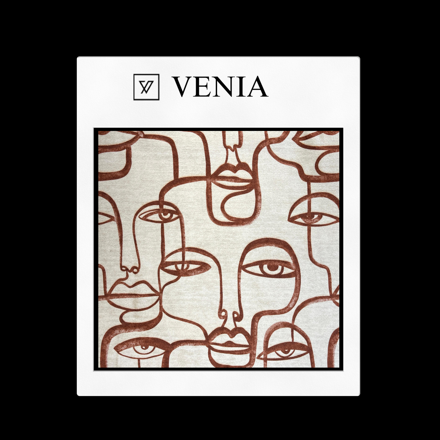 Modern artistic faces fabric