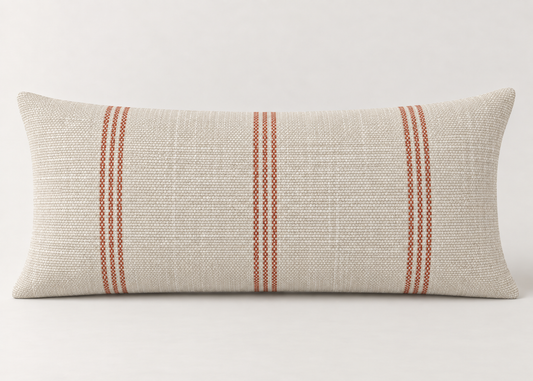 Oslo Stripe Fabric - Terracotta