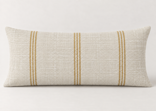 Oslo Stripe Fabric - Ochre