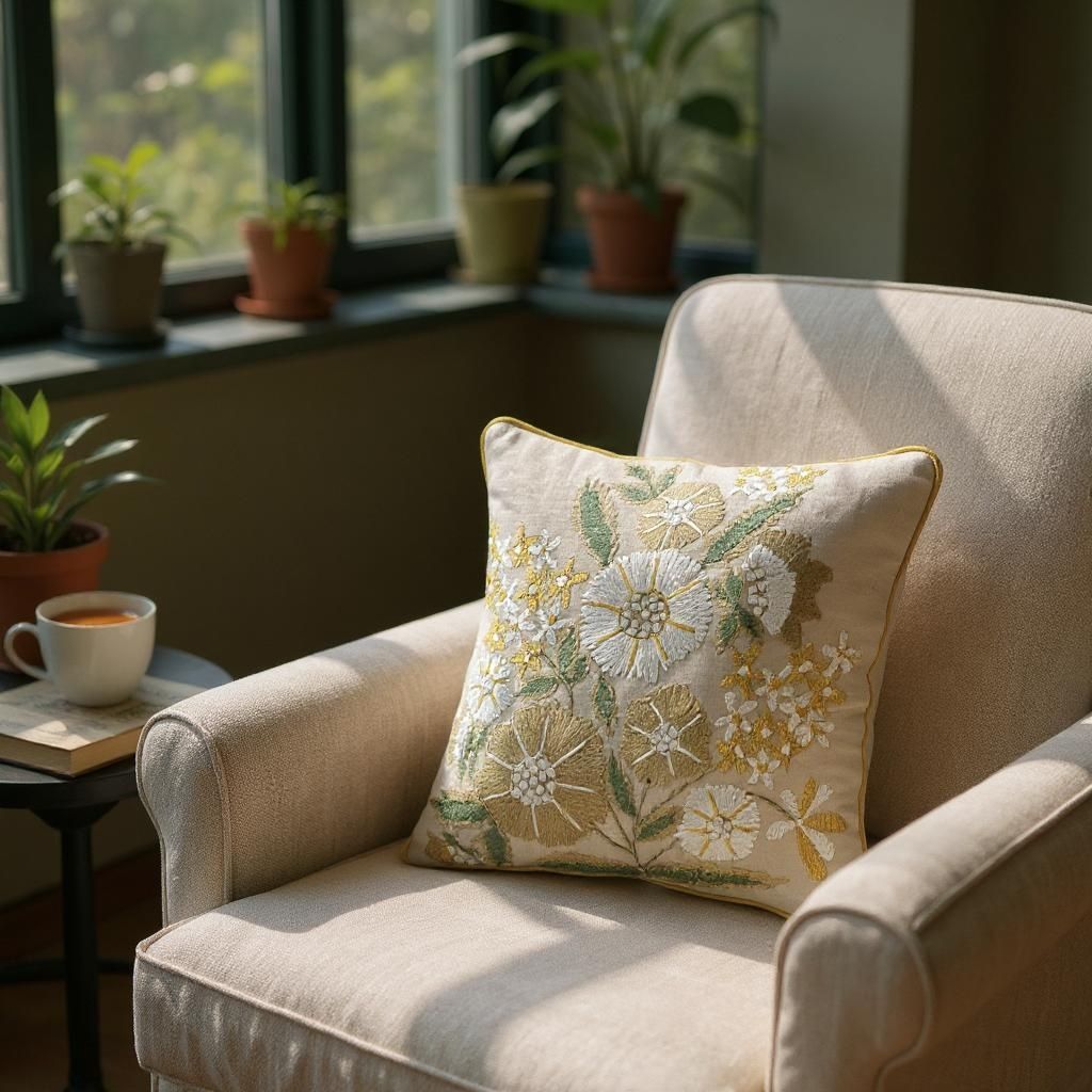 Sunburst Bloom Cushion