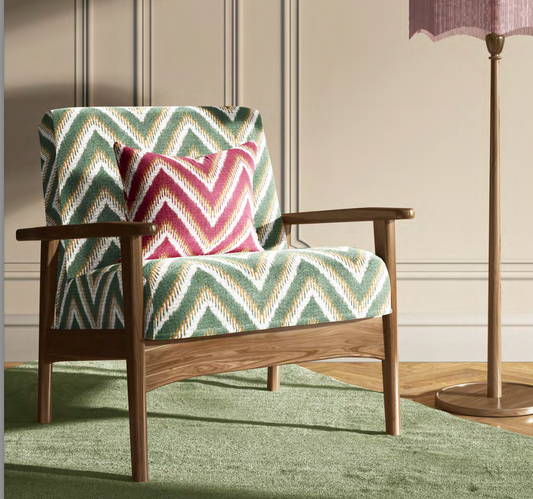 Heritage Chevron Fabric – Crimson