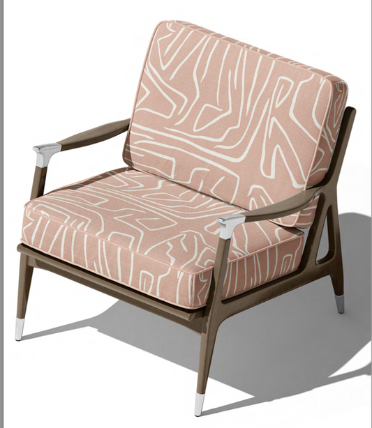 Contour Velvet Fabric - Rose