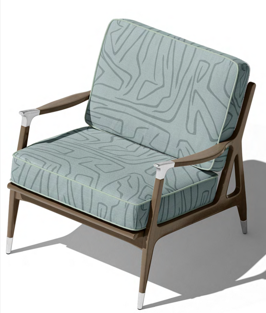 Contour Velvet Fabric - Stone Blue