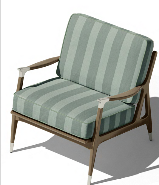 Atelier Stripe Velvet Fabric - Seafoam Mix