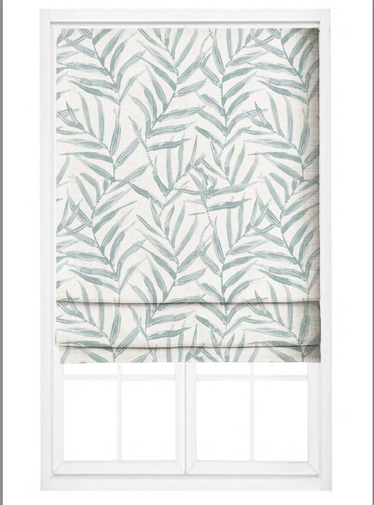 Palm Sketch Fabric – Aqua