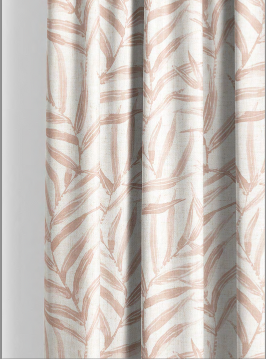 Palm Sketch Fabric – Blush Pink