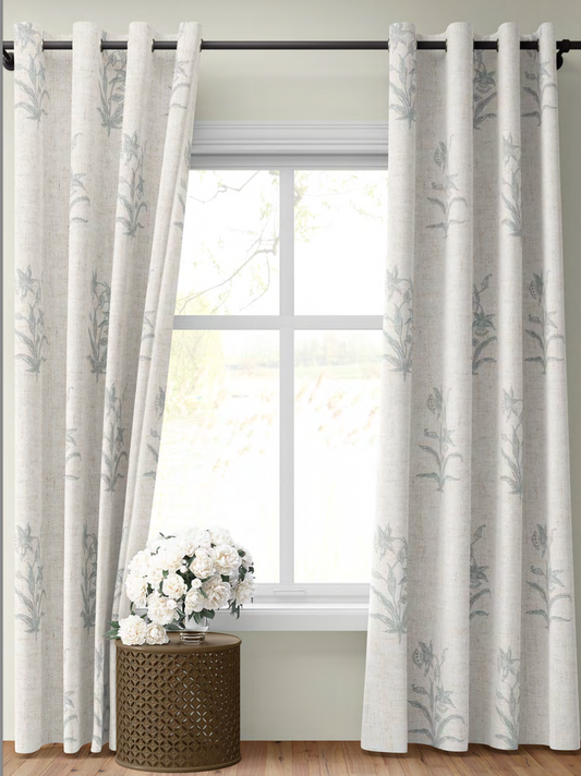 Botanica Study Fabric – Aqua