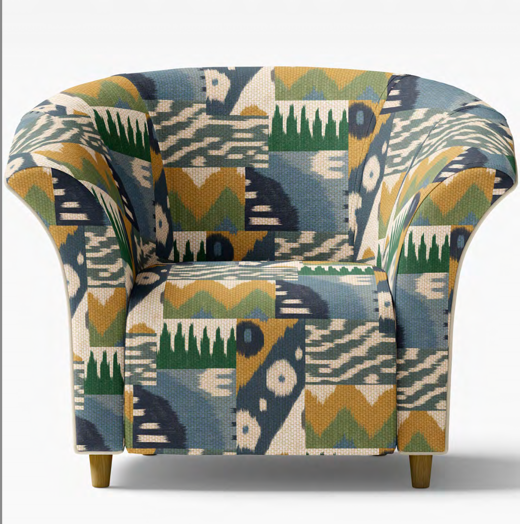 Ikat Patchwork Fabric – II