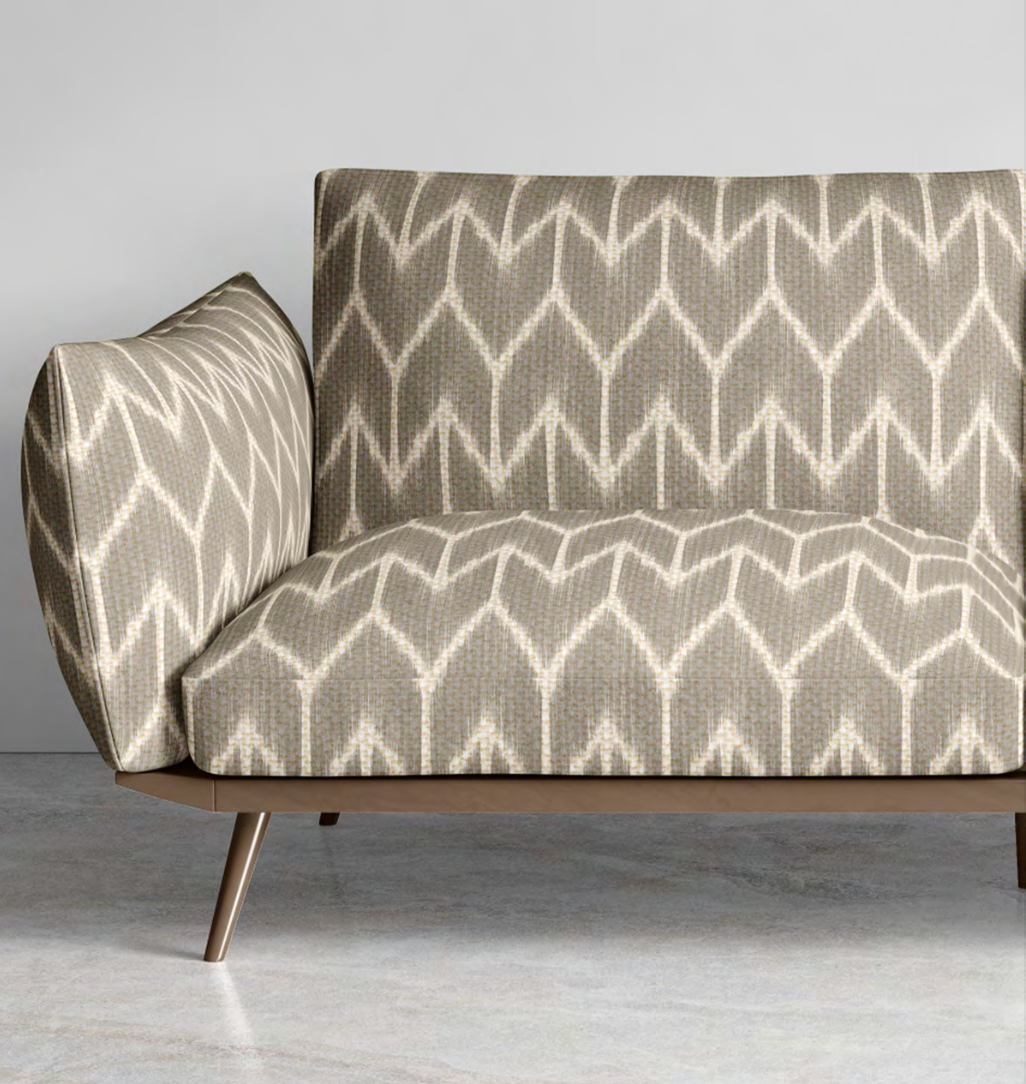 Ikat Arrowhead Fabric – Grey