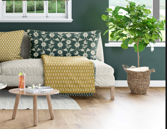 Contemporary Canvas Fabric - Green