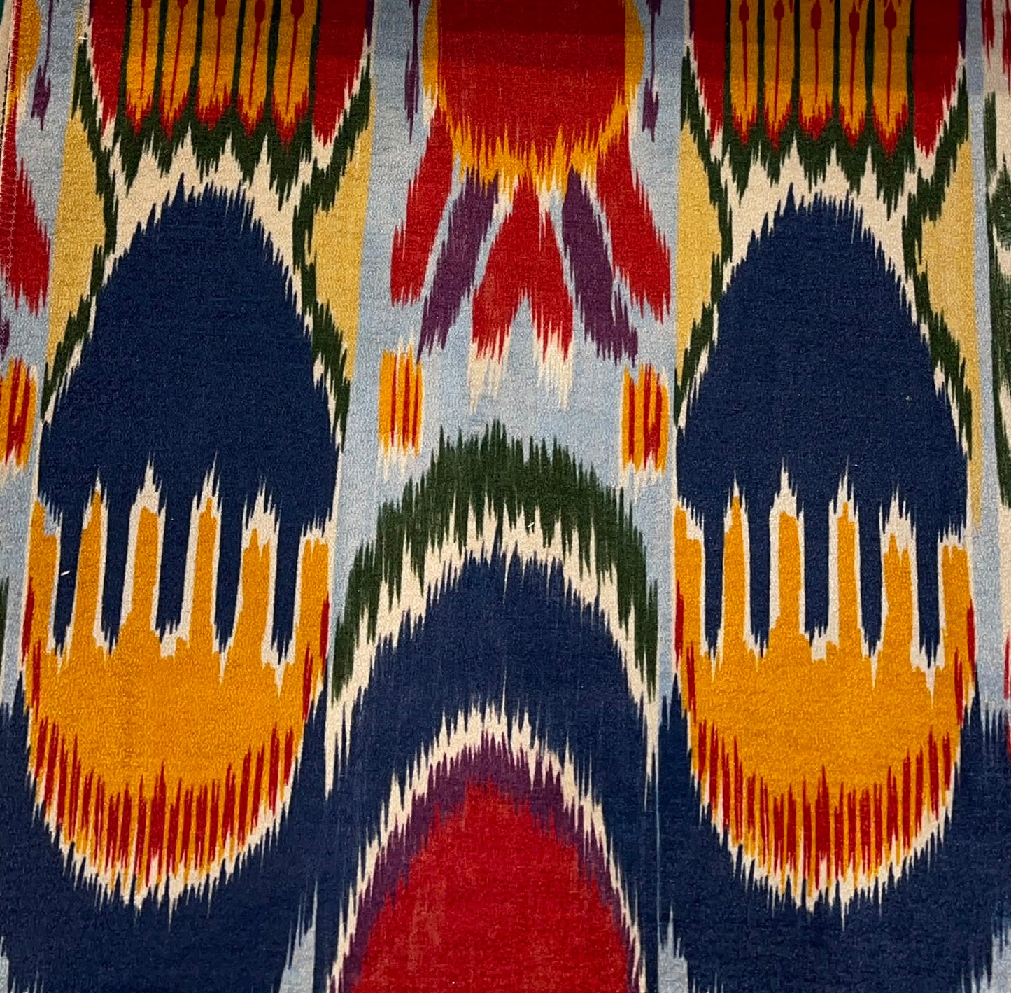 Corolla Ikat Fabric - Navy & Ochre