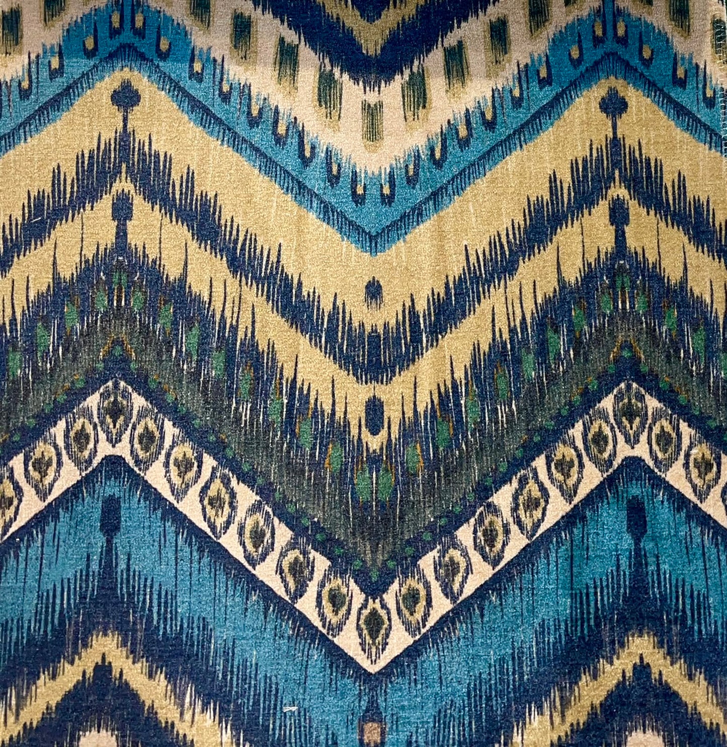 Peaks Ikat Fabric - Blue & Navy