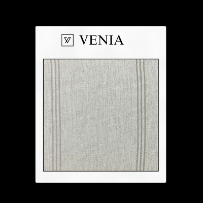 Earthy Striped Fabric - Off White