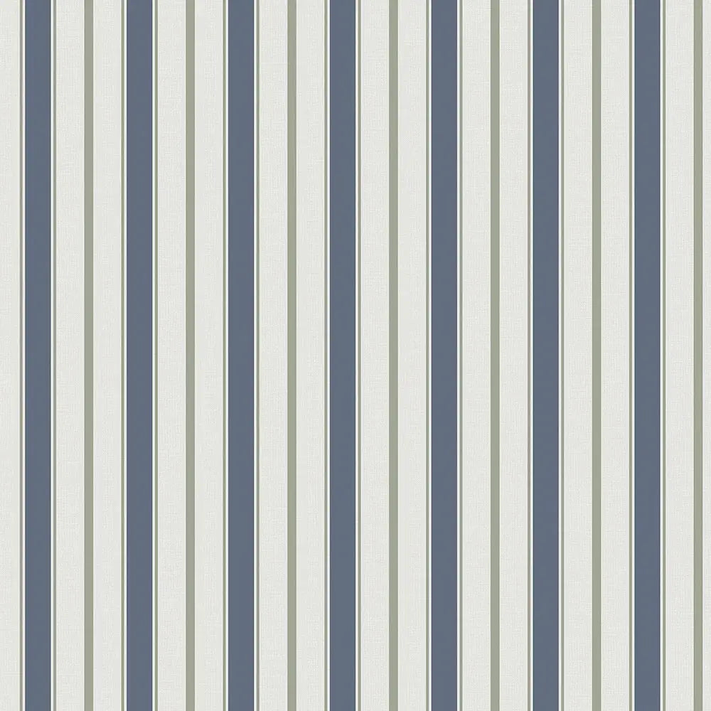 Harbour Stripe Wallpaper – Indigo Blue