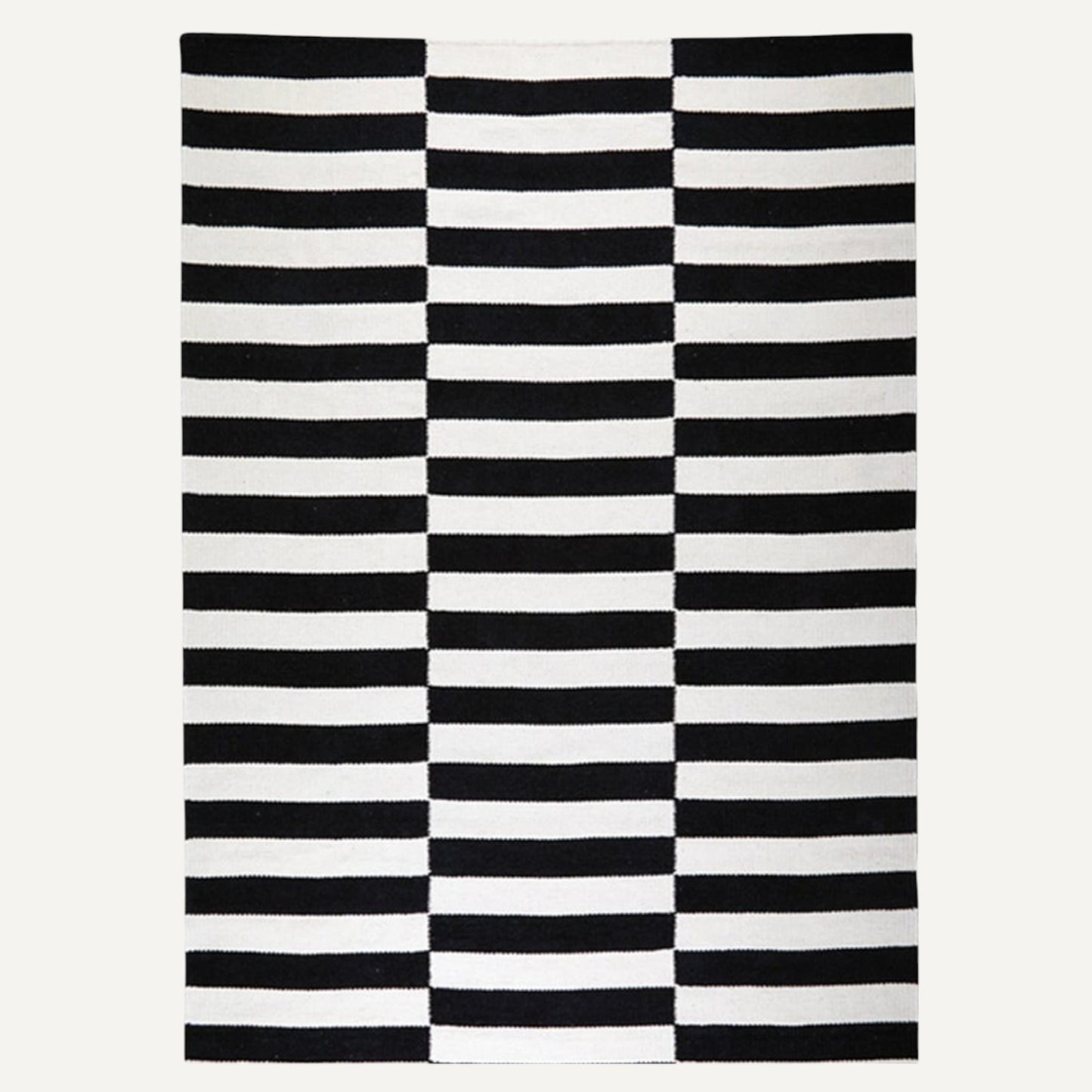 Checkmate Stripe Rug - Black & White