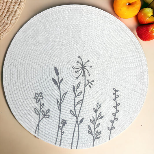 Botanical Sketch Jute Place Mat