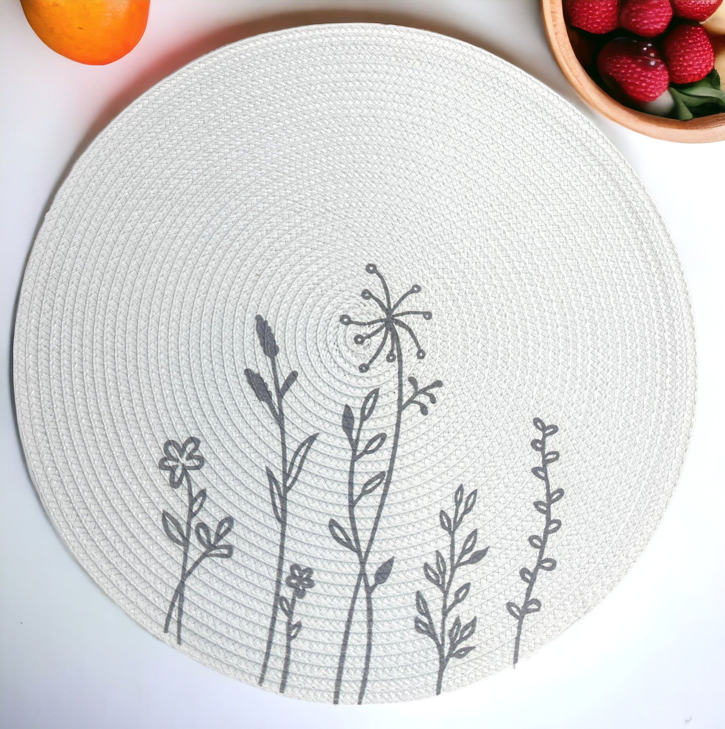 Botanical Sketch Jute Place Mat