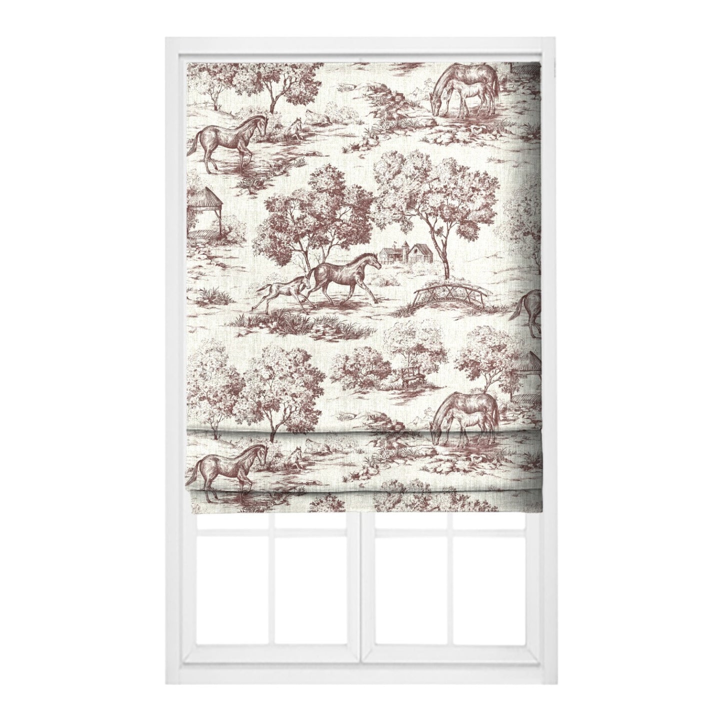 Redwood Château Cheval fabric as blinds