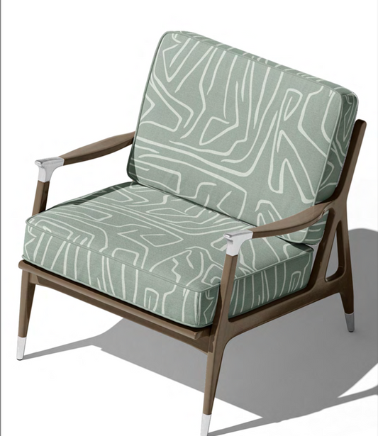 Close-up detail of sage contour velvet fabric