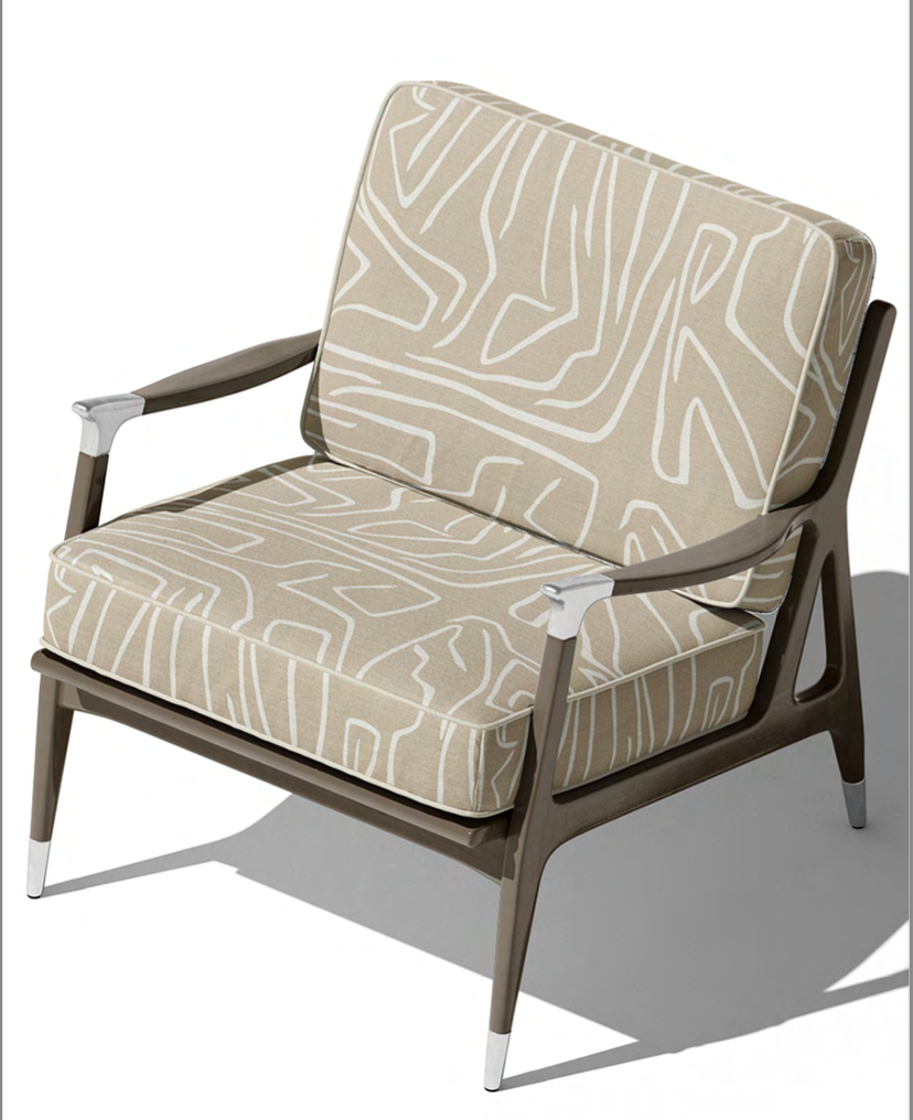 Close-up detail of taupe contour velvet fabric